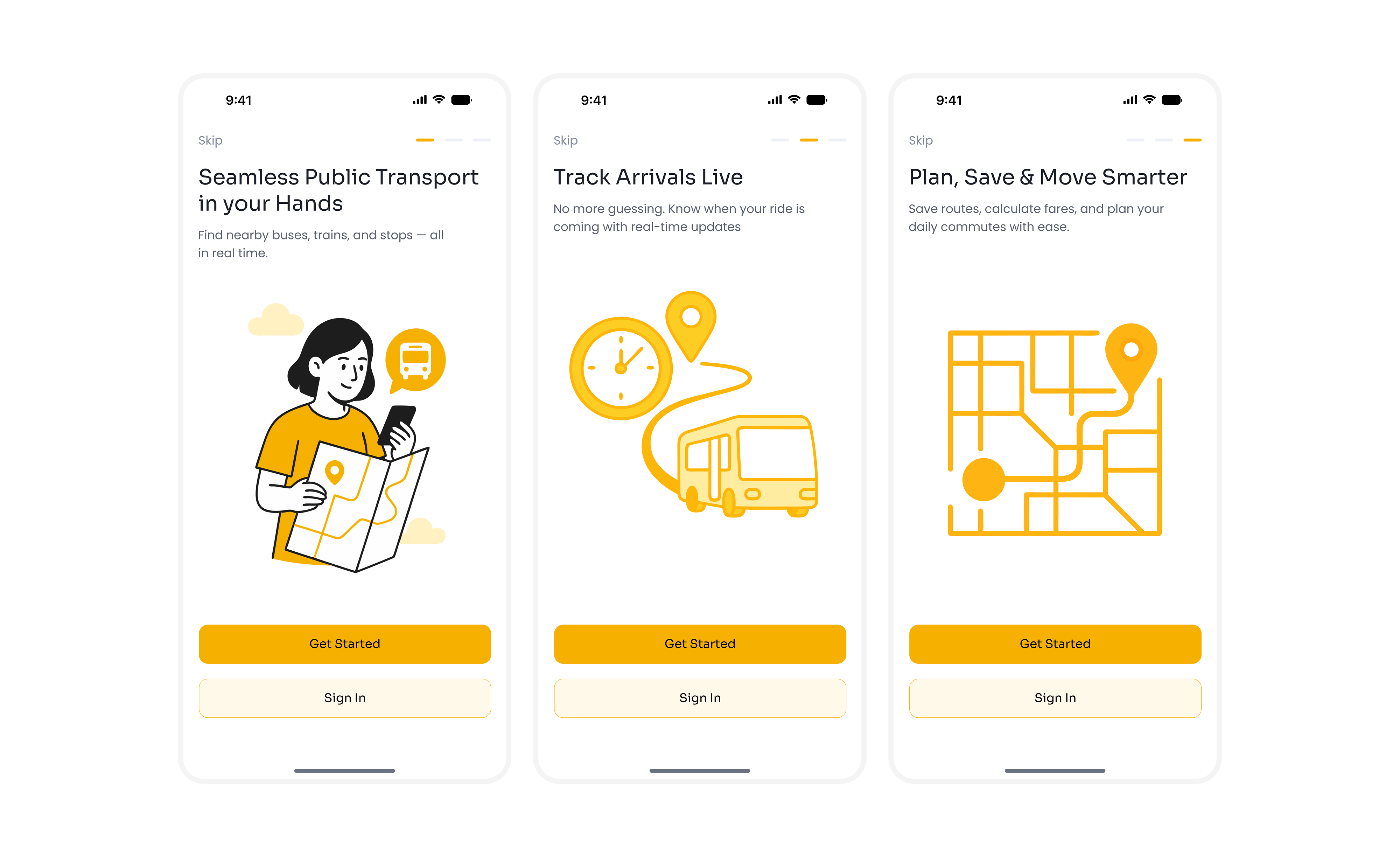Transportation Service Onboarding - Smooth user onboarding flow